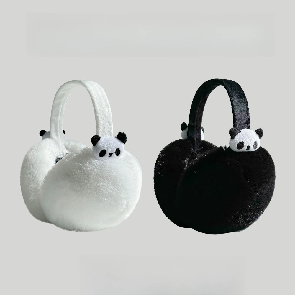 ใหม่เรืองแสง PANDA Earmuffs แฟชั่นน่ารักพับ Windproof WARM Earmuff ของขวัญฤดูหนาวสําหรับแฟน PANDA คนรัก