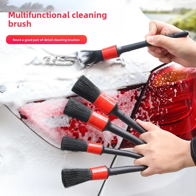 5PCS Car Detailing Brushes Clean Seat Detail Brush Car Wash Slit Brush for Cleaning Car Interior