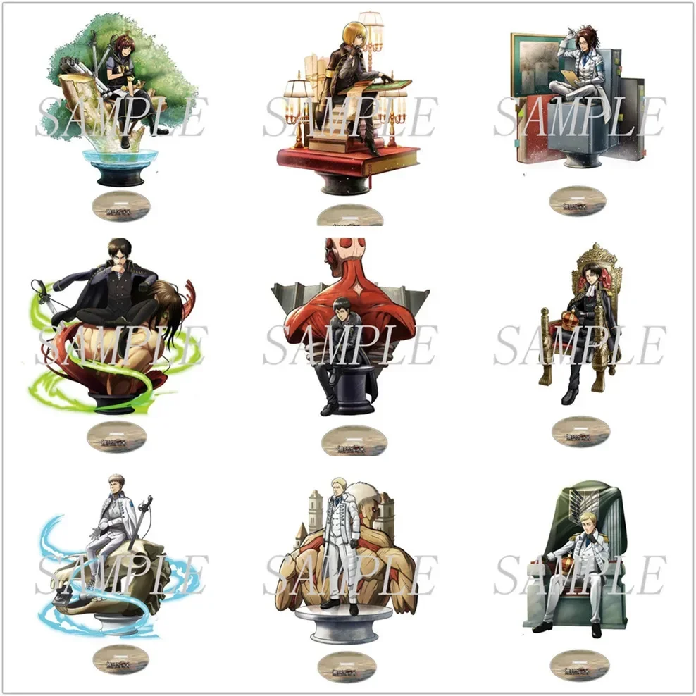 Anime Eren Mikasa Levi Erwin DIY Custom Acrylic Stand Plate Game Cos Cartoon Cosplay Figure Character Prop Decorative Gifts