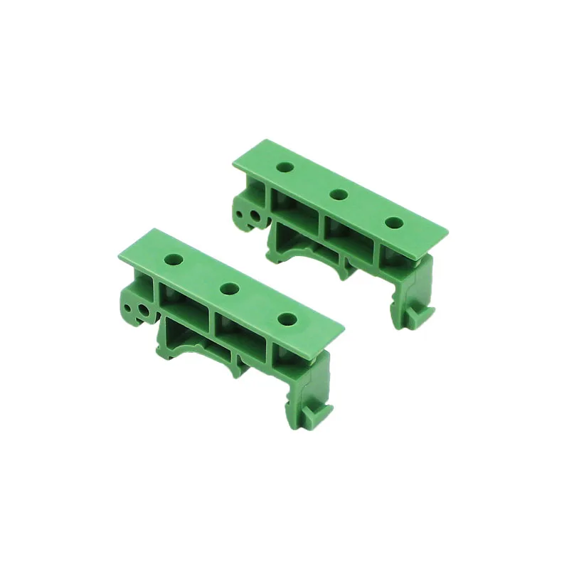 2pcs PCB 25mm DIN Rail Mounting Adapter Circuit Board Bracket Holder Carrier Clips Control Board Adapter 10mm wide 43mm long