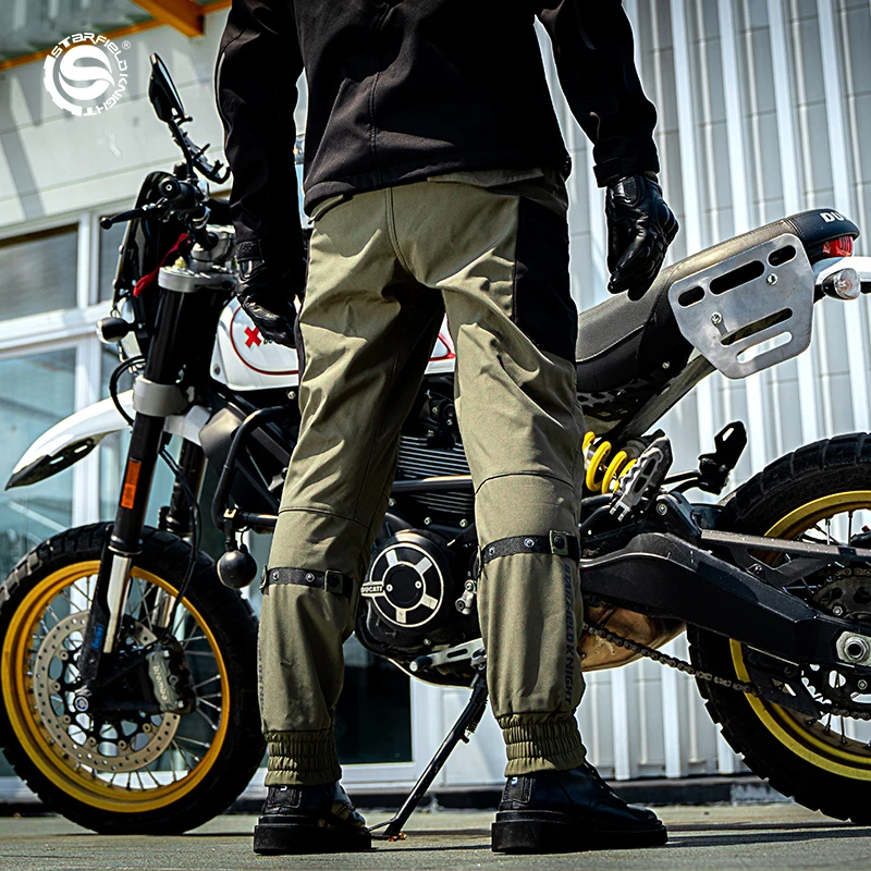 SFK Men's Trousers Motorcycle Pants Riding Gears Winter Warm Splash Proof Water With CE Armor Protective Equipemt Accessories