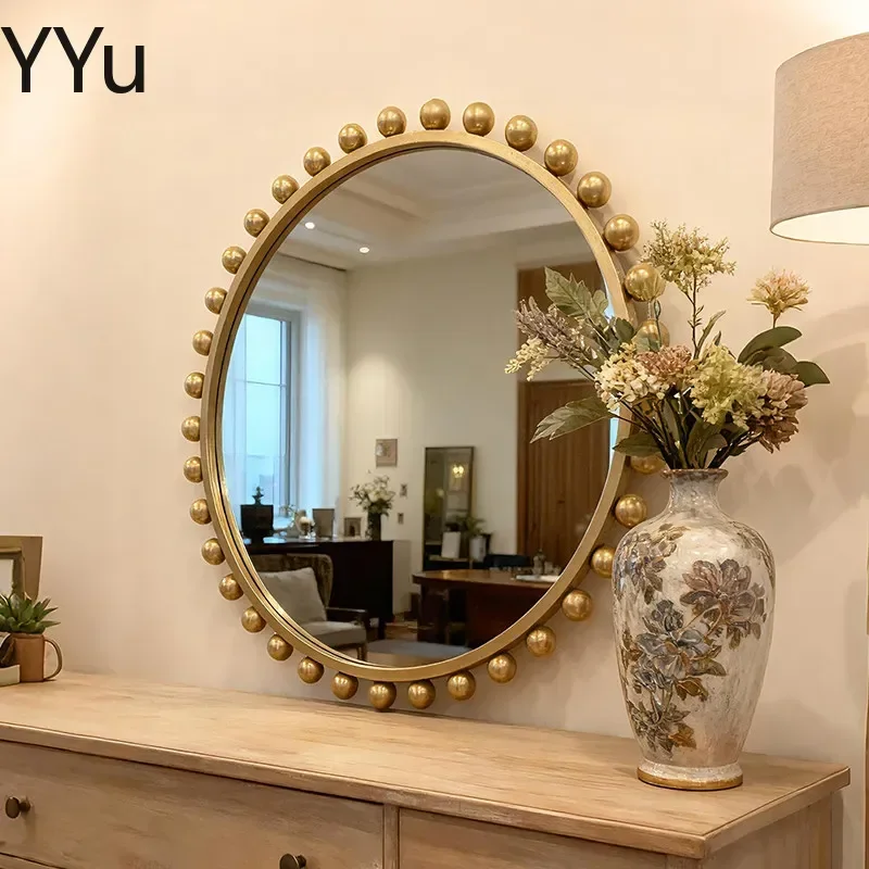 Universal Luxury Mirror Classic Metal Modern Aesthetic Makeup Mirror Standing Desktop Espelho Specchio Trucco Accessories