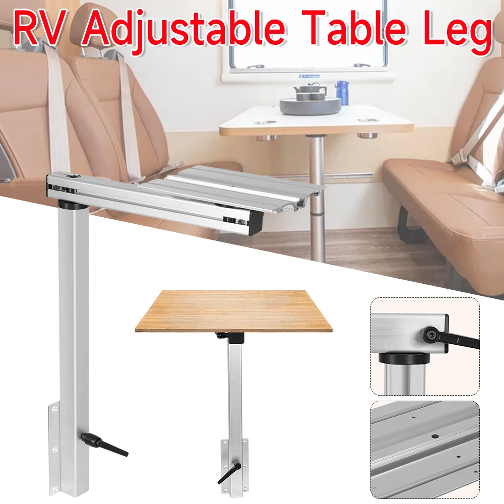 

Upgrade Rv Table Leg with Folding Table Top, Swivels 360 Degrees Rv Table Leg Bracket Accessories for Rv, Pontoon, Truck Camper