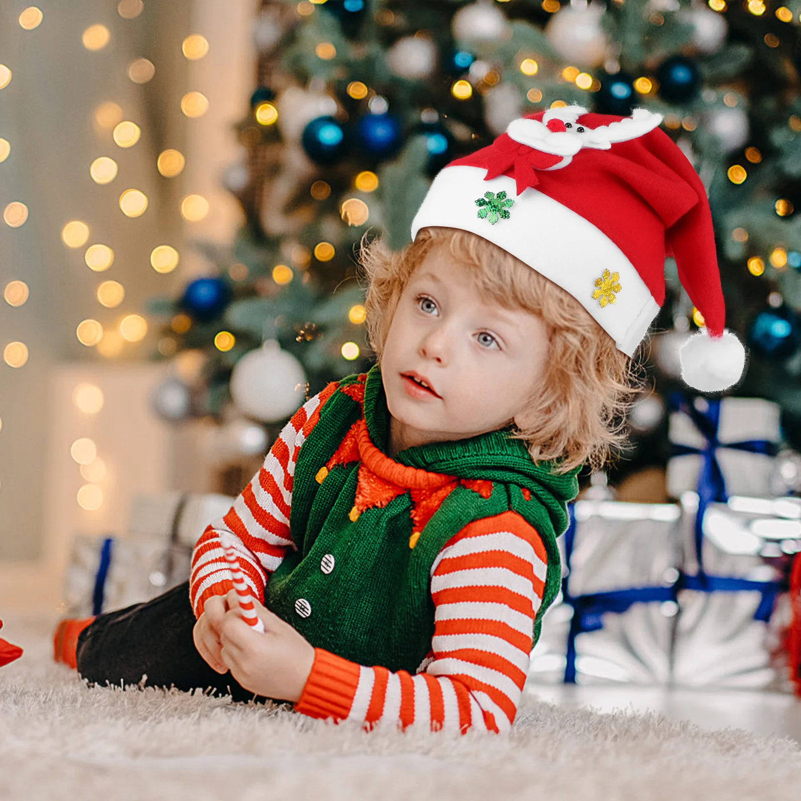 

Light Up Christmas Hat Santa Hat Winter Party Holiday Christmas Hats for Light Up Hats