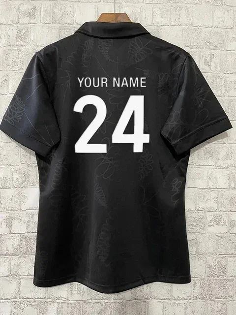 20024 New Zealand All Blacks Rugby Jersey Kids - Men\'s Size: S-5XL（Print Custom Name Number）