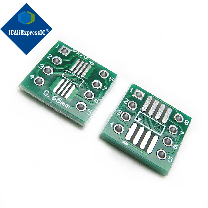 10piece SOP8 SSOP8 TSSOP8 patch to straight DIP 0.65/1.27mm adapter board