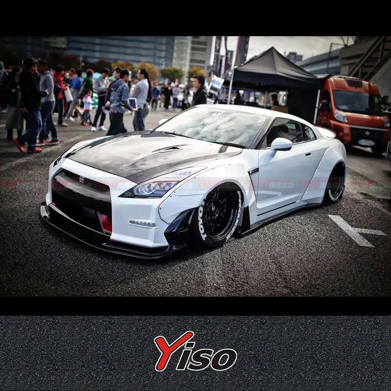

Подходит для Nissan R35 GTR, модифицированный широкоугольный закрытый широкоугольный брызговик AIMGAIM, колеса для бровей из углеродного волокна