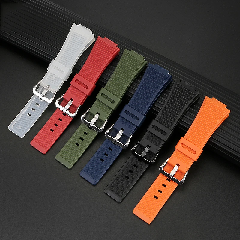 Silicone Watchband 16mm For Casio GM110 GM-110 Watch Strap G-SHOCK GM-110GB Waterproof Soft Resin Rubber Bracelet Men Wristbands