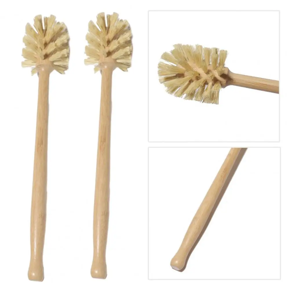 Sustainable Beech Wood Handle Brush Beech Wood Scrubbing Brush Eco-friendly Sisal Fiber Toilet Brush for Sustainable for Water