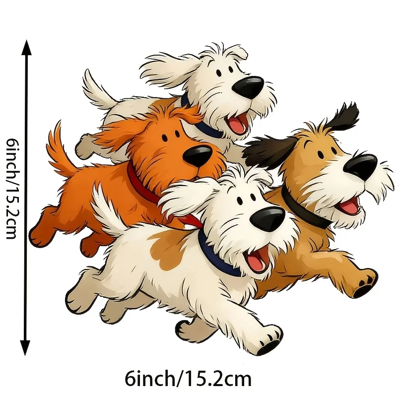 6-inch Cute Puppy Pattern Premium Waterproof Vinyl Stickers, Suitable for Cars, Laptops Bottles Trucks Mobile Phones Motorcycles