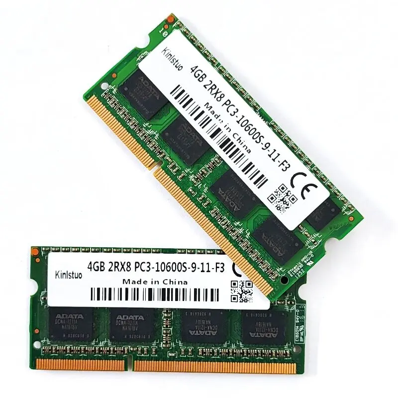 Memória ddr3 4gb 2rx8 1333 sodimm PC3-10600S-9-11-F3 v 204pin dos rams ddr3 4gb 1.5 mhz de kinlstuo do portátil