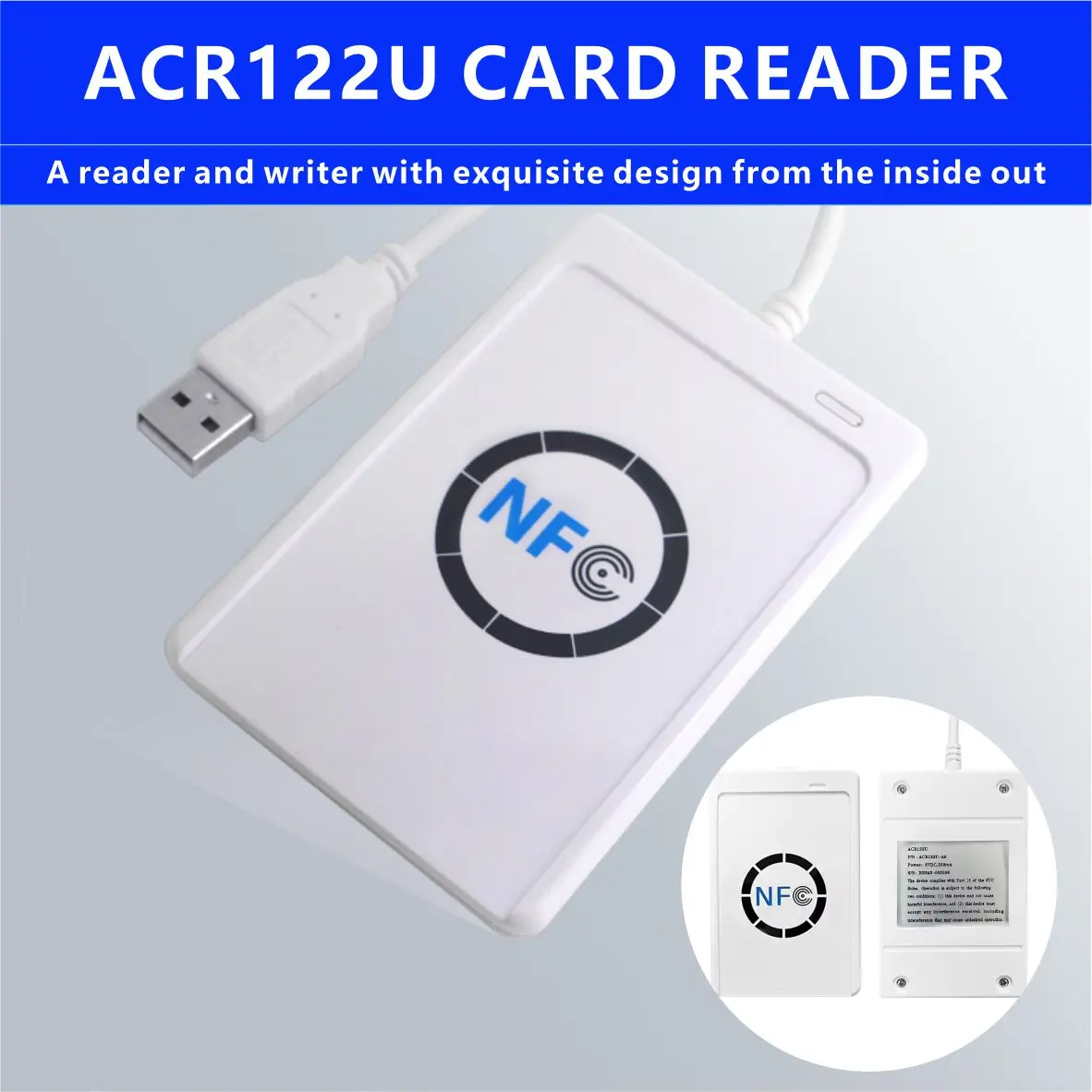 ACR122U RFID czytnik kart inteligentnych zbliżeniowa kopiarka kopiarka kopiarka zapisywalna klon NFC USB S50 13.56mhz kserokopiarka M1