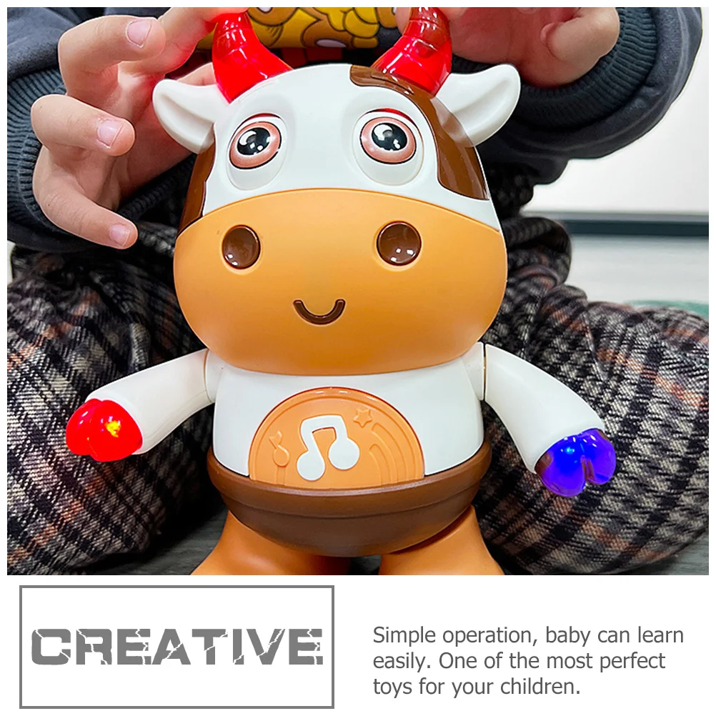Danse compacte enfants Robot vache en forme de lumières son Portable électrique Musical jouet pour enfants enfants