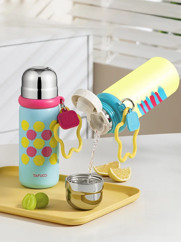 Vaso Térmico Tafuco para Mujer, Portátil, Gran Capacidad, Apto para Alimentos, para Estudiantes, para Beber Agua Directamente, Acero Inoxidable 316 en el Interior