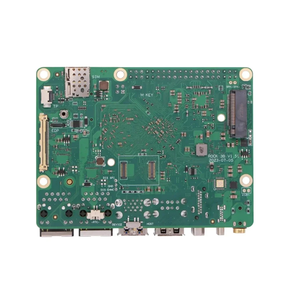 Radxa Rock 3b Quad Core Cortex-a55 (Arm V8) 64-Bit Soc @ 2.0Ghz Een Pico-Itx Vormfactor Sbc Development Board