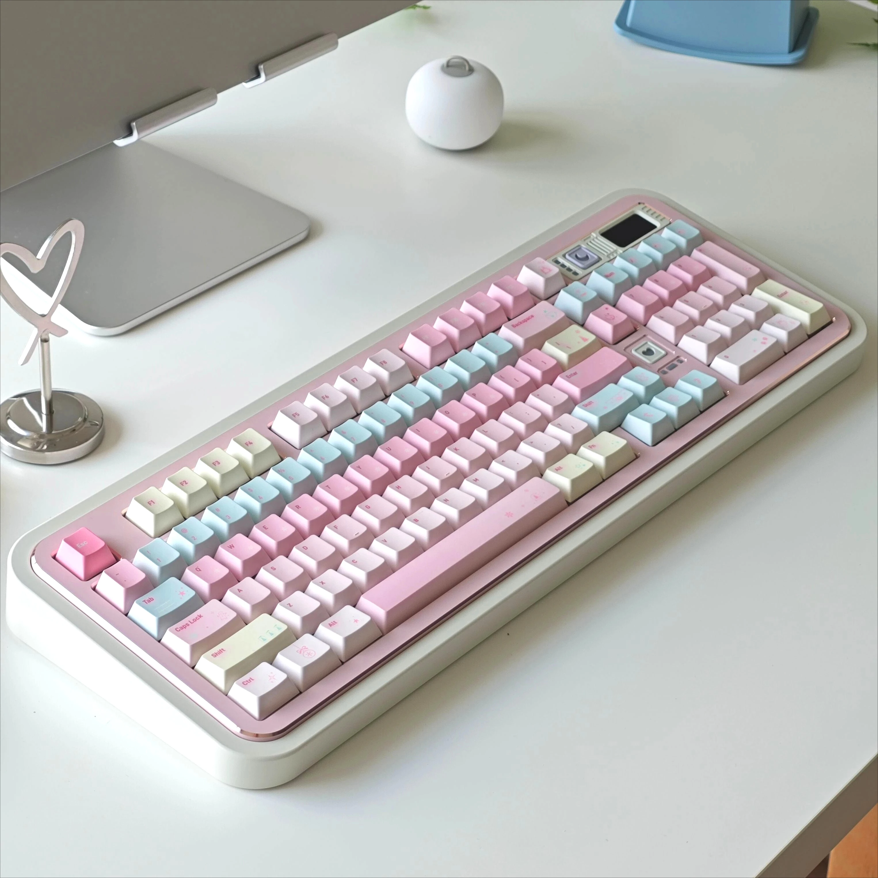MAIMOOO Encounter Keycaps Pink Blue Mechanical Keyboard Keycaps CHERRY PBT Thermal Sublimation Magnetic Switch Suitable