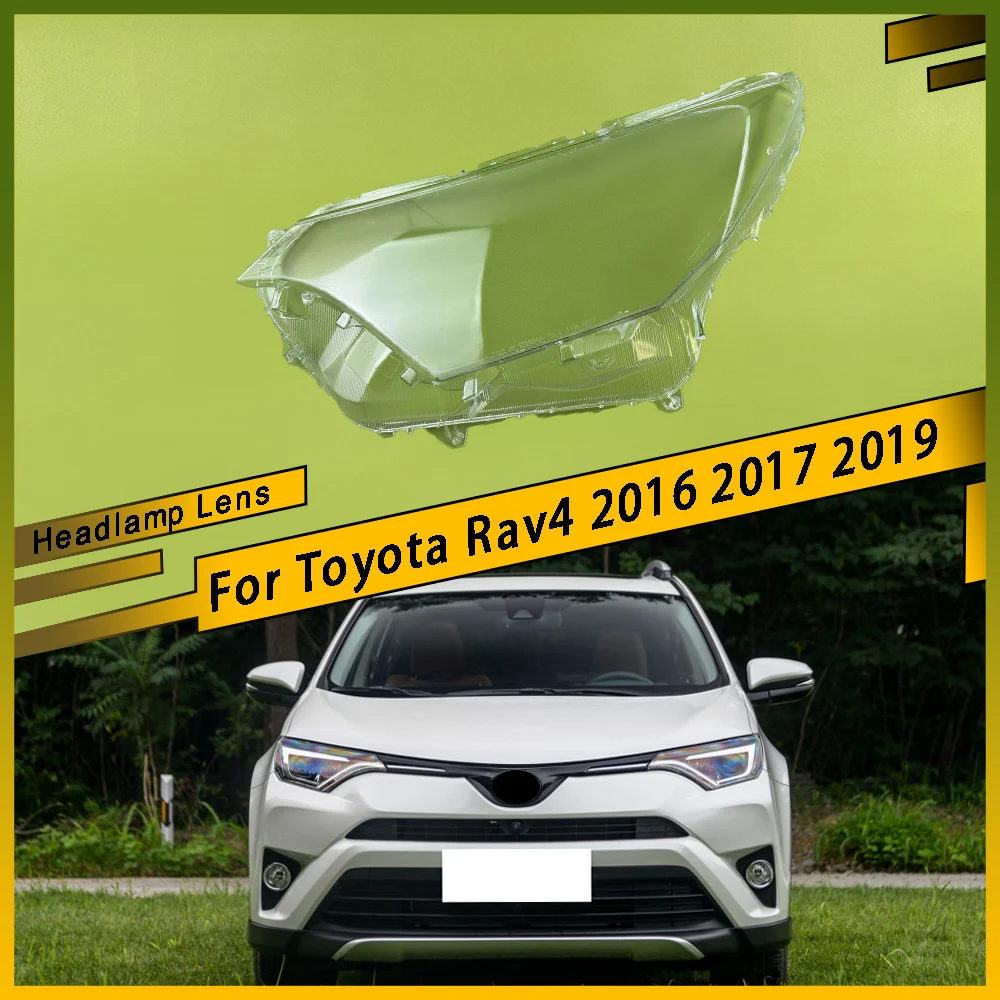 

Для Toyota Rav4 2016 2017 2019, новая сменная прозрачная фара, линза для фар, прозрачный корпус фары, автомобильные аксессуары