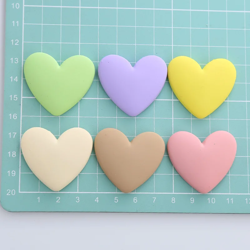 100pcs Kawaii Electroplating Iridescence DIY Crafts Flat Back Resin Peach Heart Cabochon Scrapbook Headwear Accessories