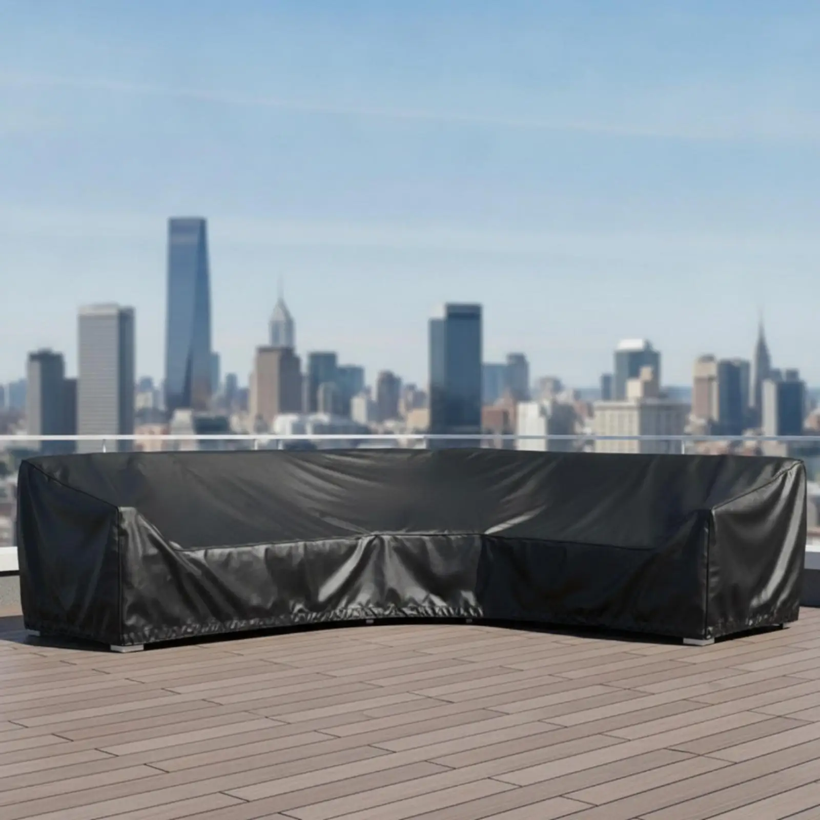 Outdoor Furniture Corner Sofa Cover 210D Oxford Waterproof Cloth Patio Seat Protector for L Shape Sectional Balcony Garden