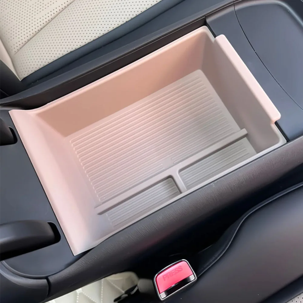 صندوق تخزين مسند الذراع للتحكم المركزي لـ BYD Dolphin Smart Driving Edition 2025 لوازم السيارات تخزين ملون السيارة الأصلي TPE