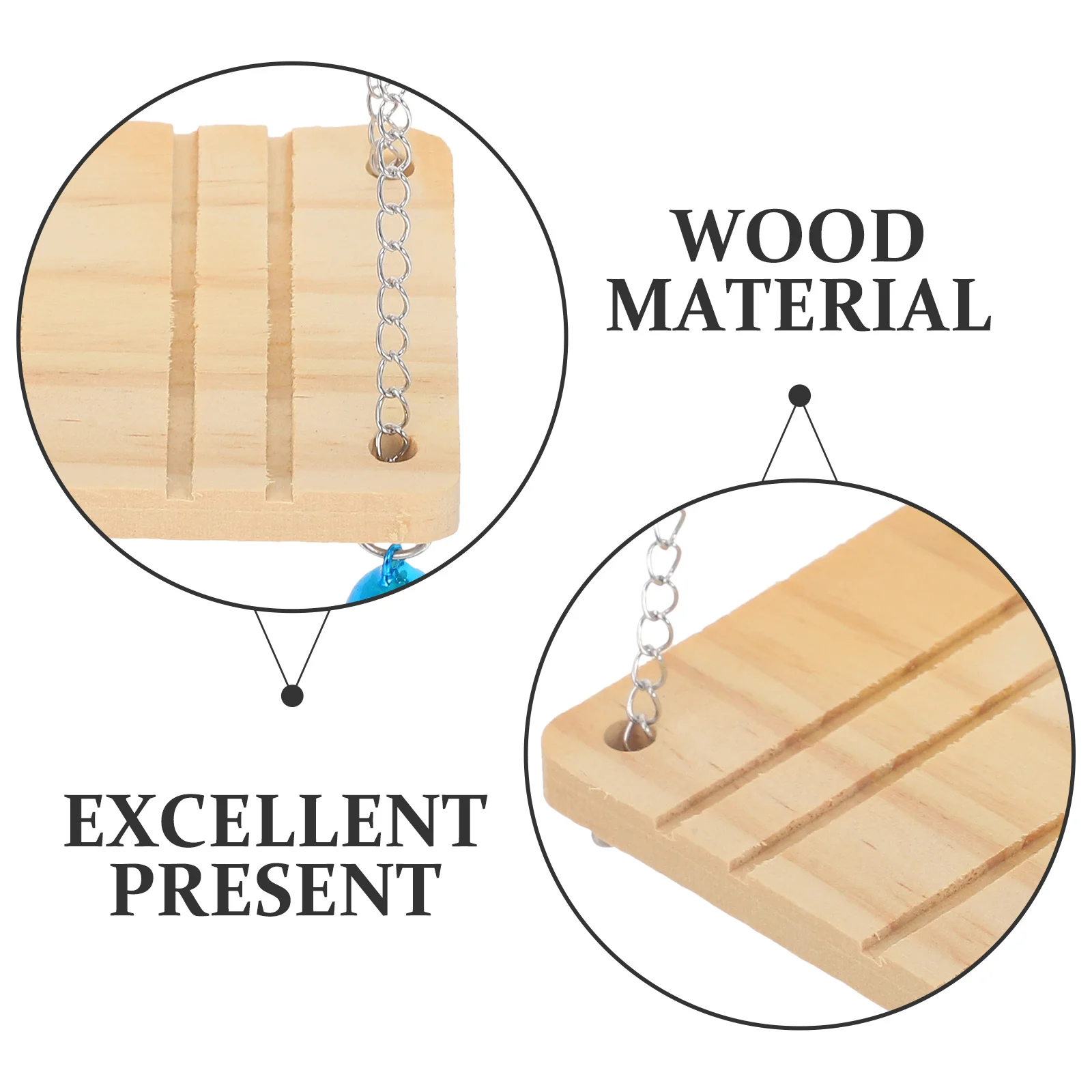 

Hamster Wooden Platform Swing Natural Chewing Exercise for Cage Accessories Pet Enrichment Decoration Hamster Cage Accessories