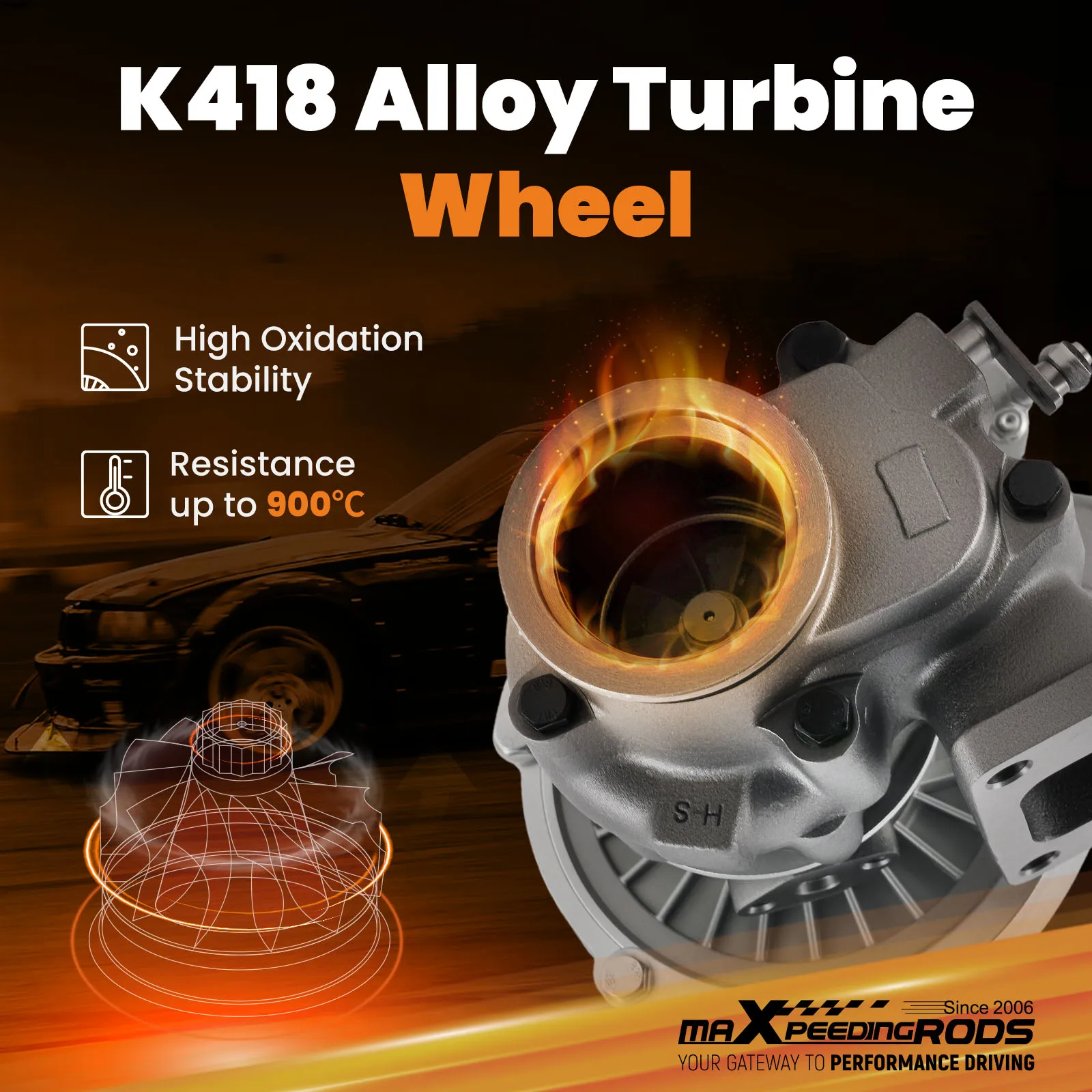 Turbocharger Compressor 400HP Internal Wastegate V-band for NIssan TD42 Turbo
