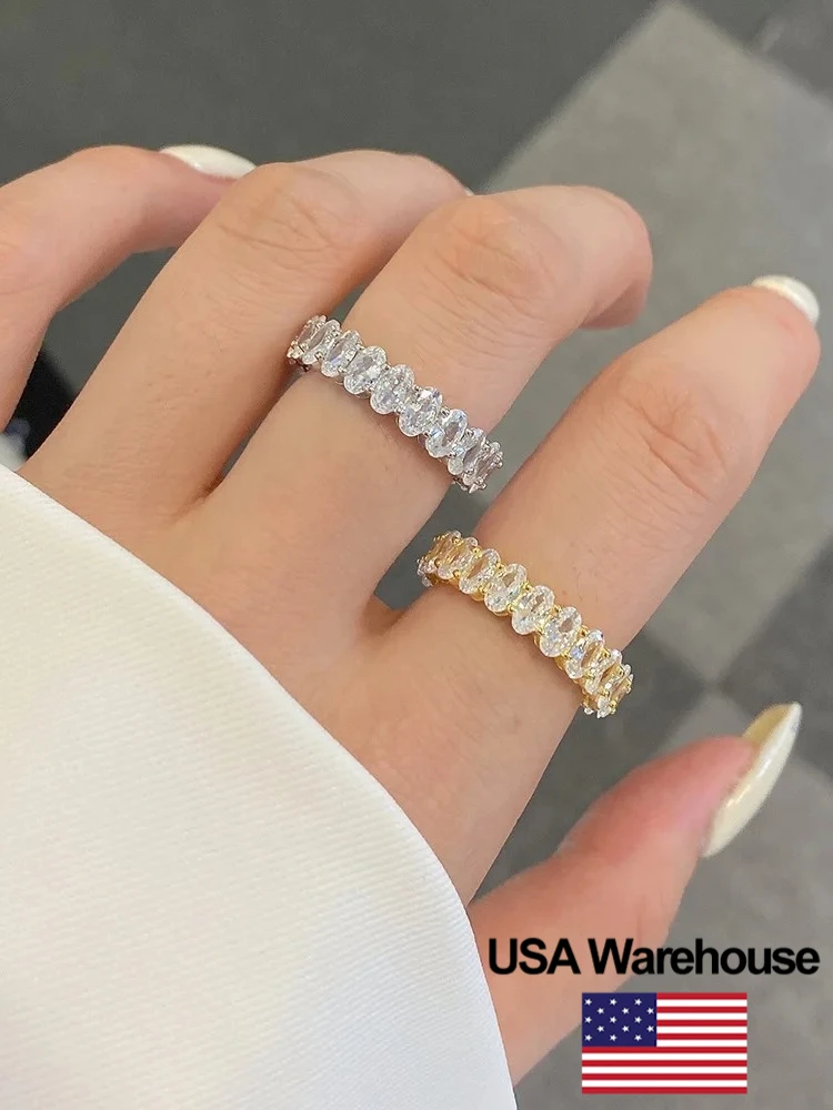 

925 Sterling Silver Simplicity Classic Gorgeous Zircon Oval Ring For Women Engagement Wedding Luxury High Quality Fine Jewelry