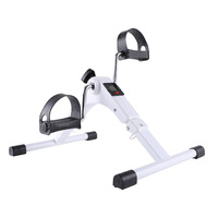 Mini Pedal Exercise Bike Foldable Portable Steel Leg Exercise Bike Indoor Gym Trainer With Display Screen Pedal Exerciser