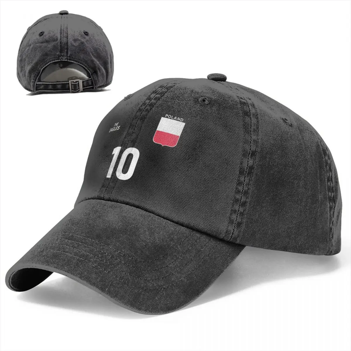 Summer Cap Sun Visor Soccer The Eagles Number 10 Hip Hop Caps Poland National Football Team Cowboy Hat Peaked Hats image 2