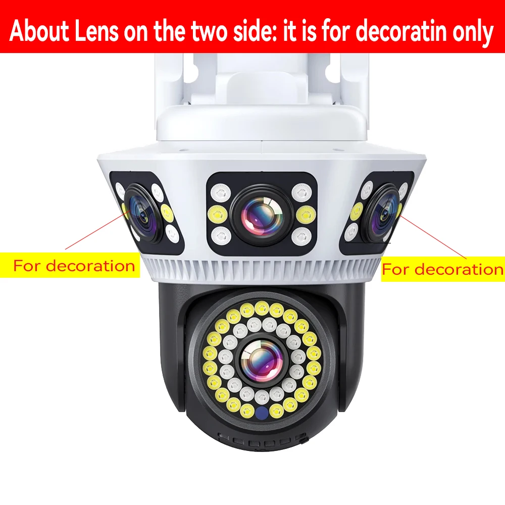 Yoosee WiFi Camera, Security Protection 3 Screens CCTV, Night Vision Surveillance Camera, 4K Security Cam Mini