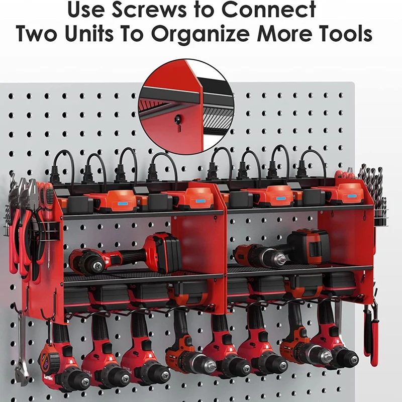 Metal electric tool storage rack