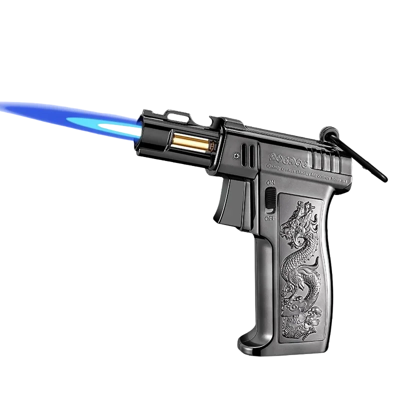 New Outdoor High Firepower Spray Gun Lighter Windproof Jet Flame Pendant Welding Gun Barbecue Cigar Camping Kitchen Lighter - Detail 1