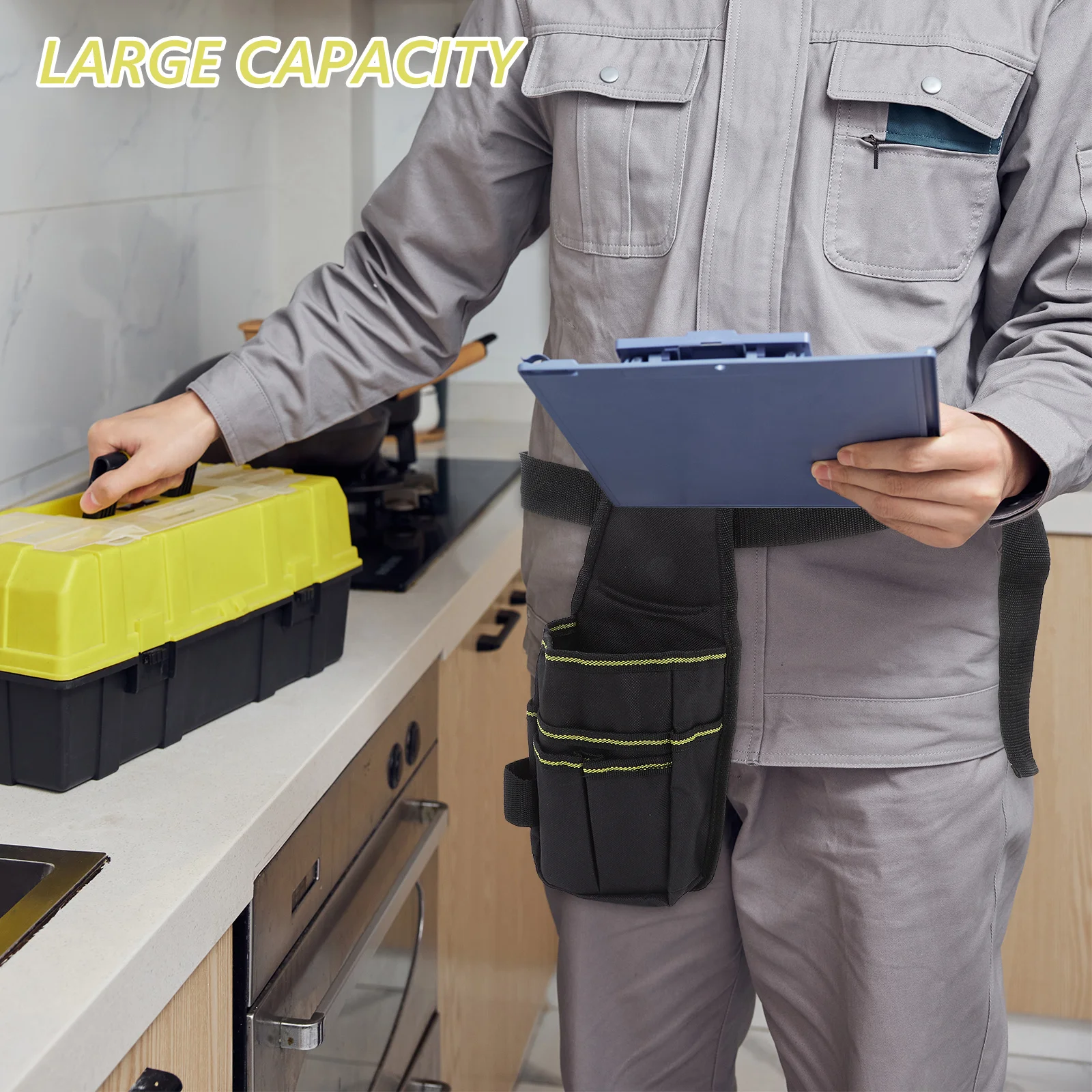 

Tool Pouch 600D Oxford Cleaning Storage Garden Belt Bag Waist Pouches Worker Electrician Portable Utility Multi pockets