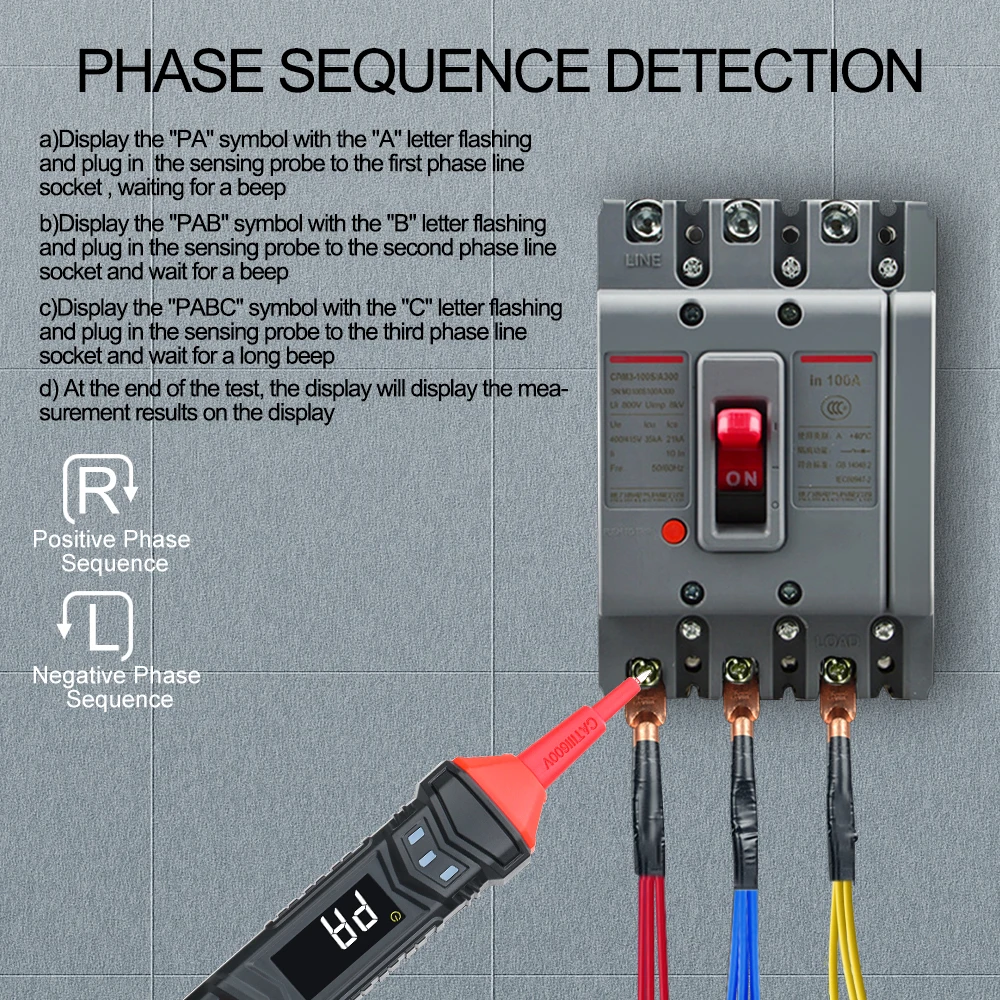 GVDA Digital Pen Type Multimeter Smart DC AC Voltage Tester Voltmeter Auto Range Resistance Capacitance True RMS Multi-meter