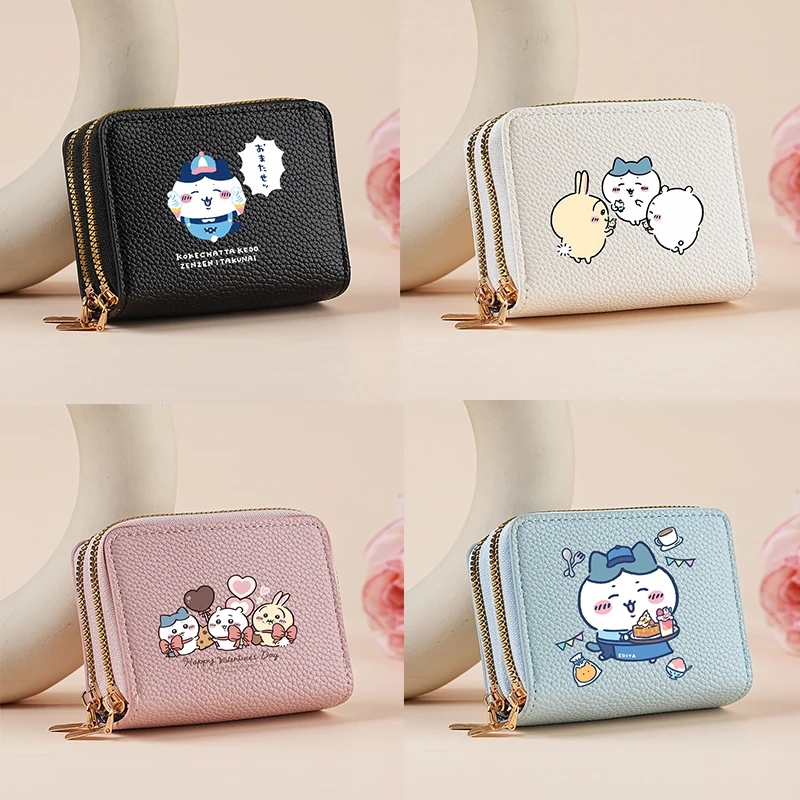 Porte-monnaie Chiikawas pour hommes et femmes, porte-cartes, motif dessin animé, mode, portable, voyage en plein air, pince à billets, cadeau d'anniversaire
