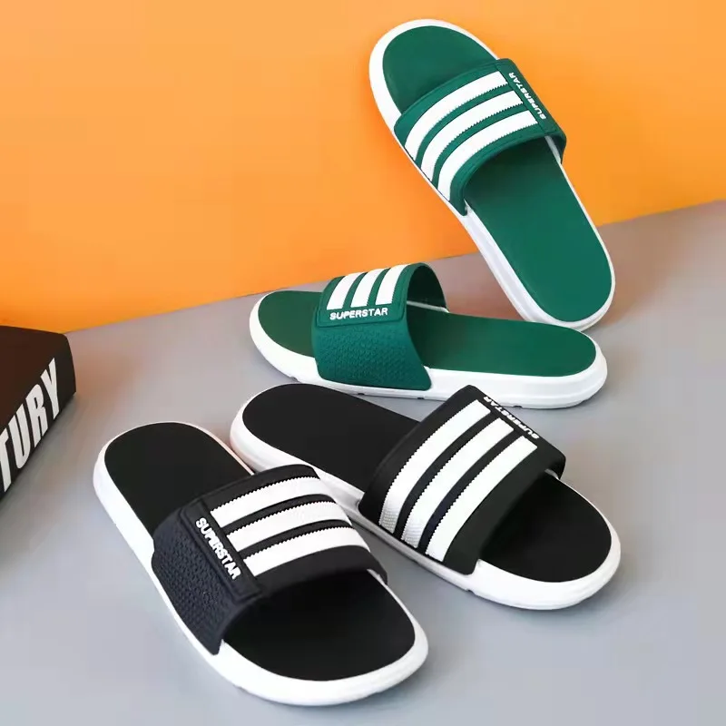 Sommer Herren-Slides, Hausschuhe für Drinnen und Draußen, Strand-Pantoffeln, Weiche Schlafzimmer-Slipper, Bestseller in Übergrößen – Detail 2