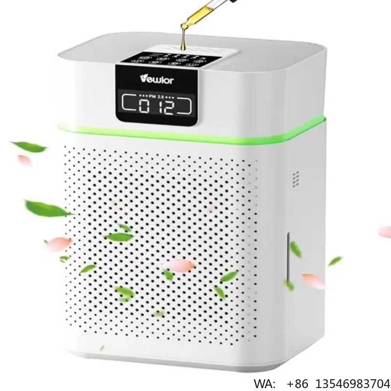 Vewlor Portable Electric Air Purifier H13 HEPA 1730 Sqft Household Cleaner with Aromatherapy Digital Control Timer Plastic