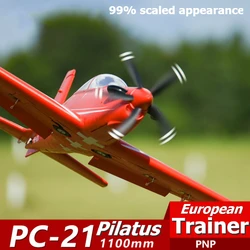 FMSRC RC Airplane Plane 1.1M 1100mm PC-21 PC21 Pilatus Trainer PNP with Retracts 6CH 4S Scale Model Aircraft Avion