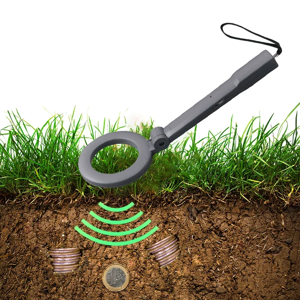 Metal Detector Foldable Hunter Gold Digger High Sensitivity Coil Metal Detect Tool Handheld Alarm for Treasure Hunting