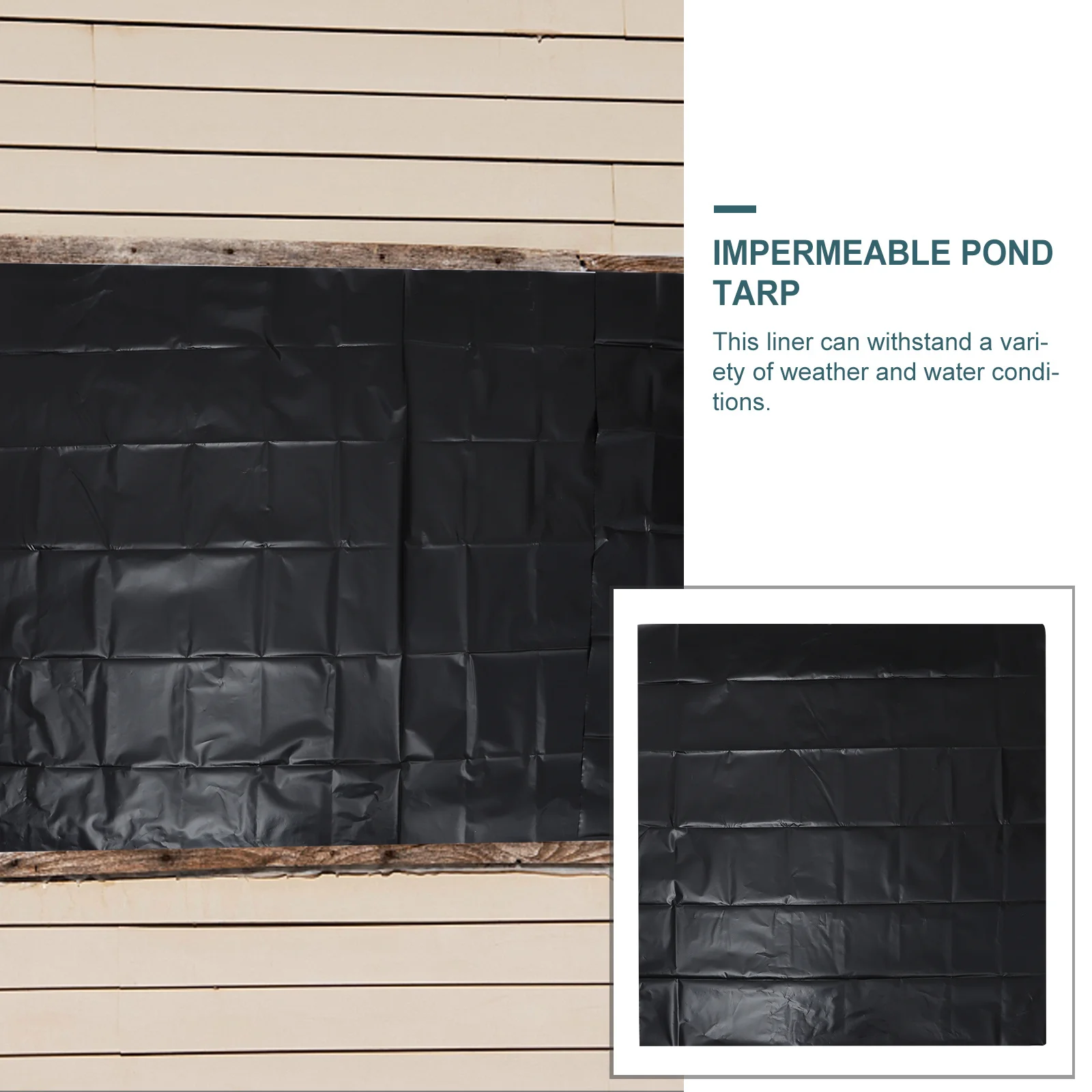 

1Pcs Hdpe Pond Liner Heavy Duty Flexible Wear Resistant Pond Underlayment Impermeable Tarp for Fish Garden Ponds Backyard Water