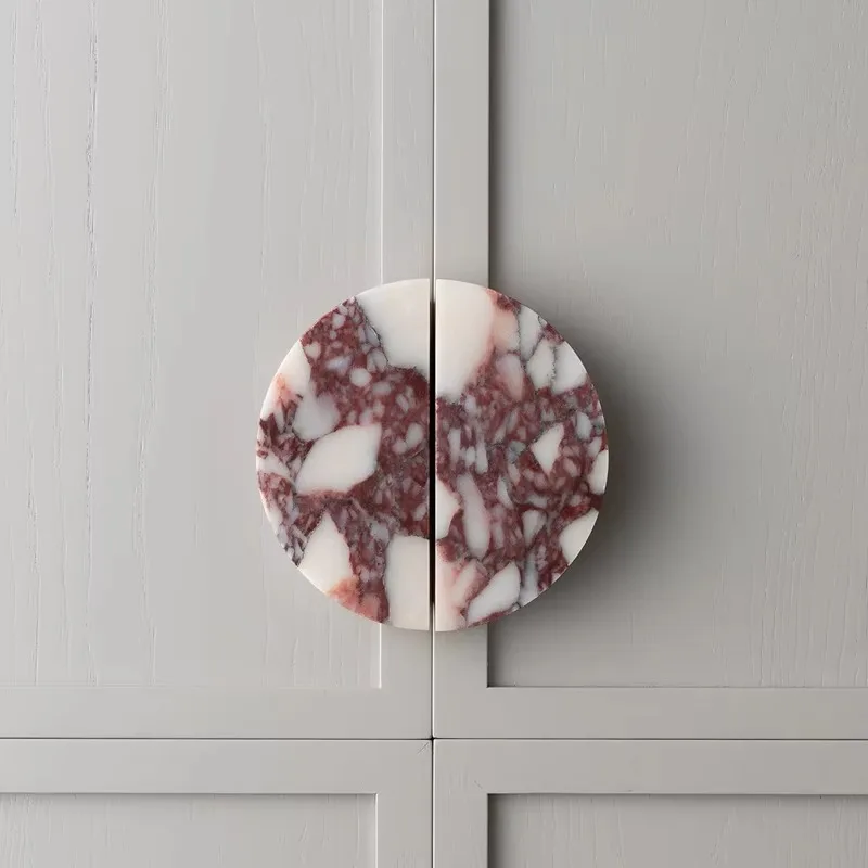 Luxurious natural marble handles, suitable for drawers, wardrobes, cabinets, villas, stores, and home decorations.