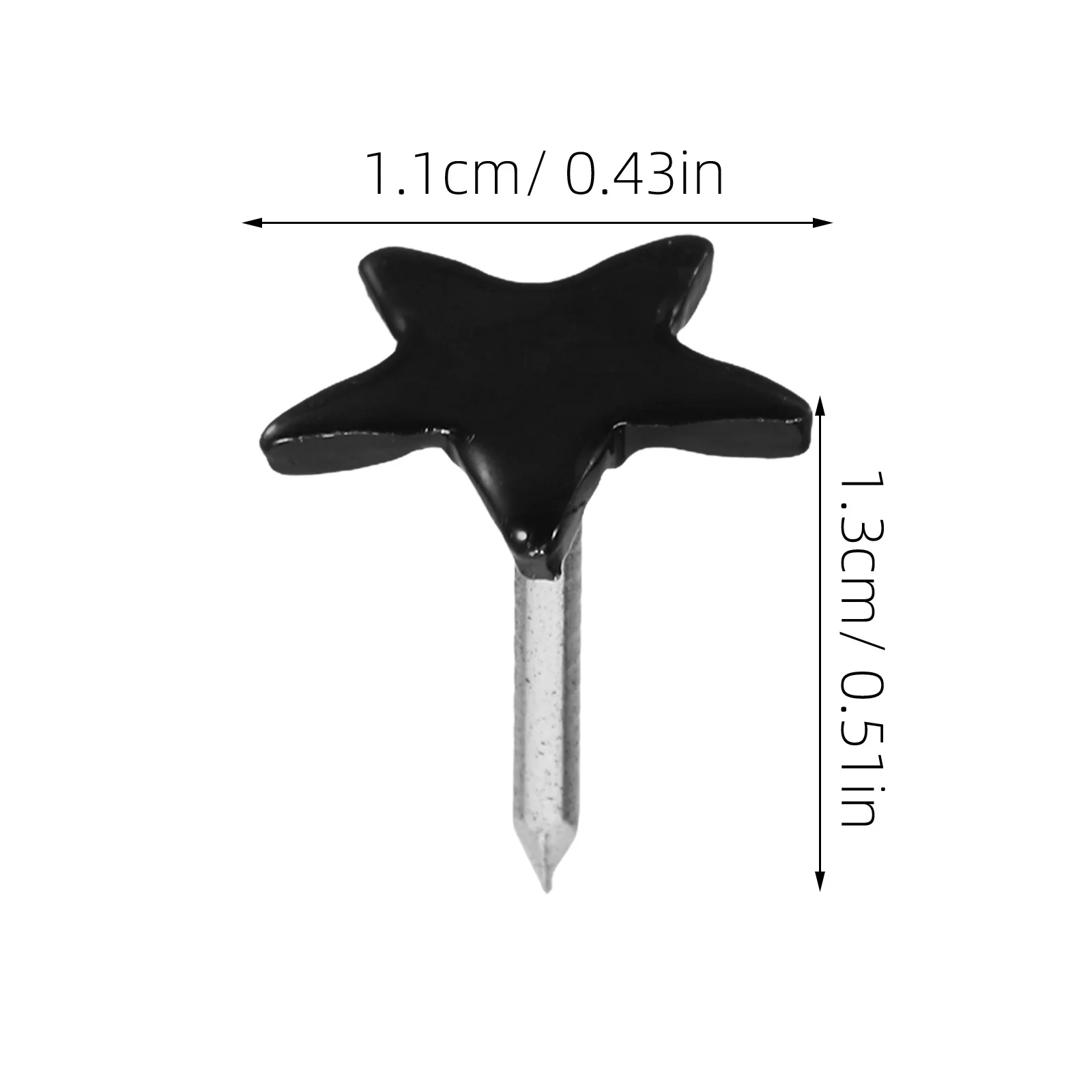 100 Stuks Stervorm Duim Kopspijkers Metalen Platte Kop Decoratieve Push Pins voor Kurk Boord Bulletin Kaart Fotowand Kantoor thuis School