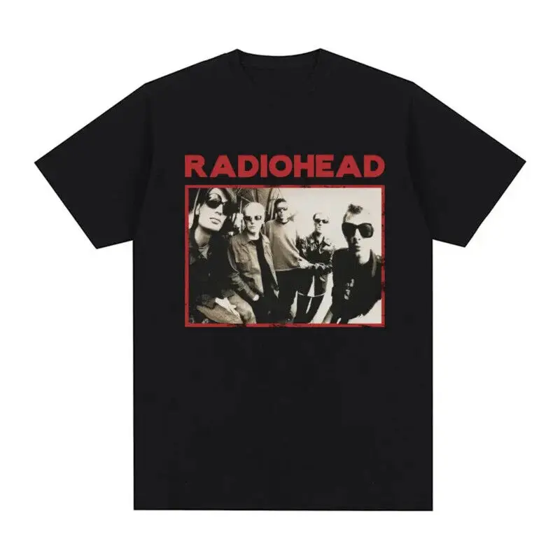 

Radiohead Vintage Graphic Print T Shirt Men's Cotton Oversized T-shirts Hip Hop