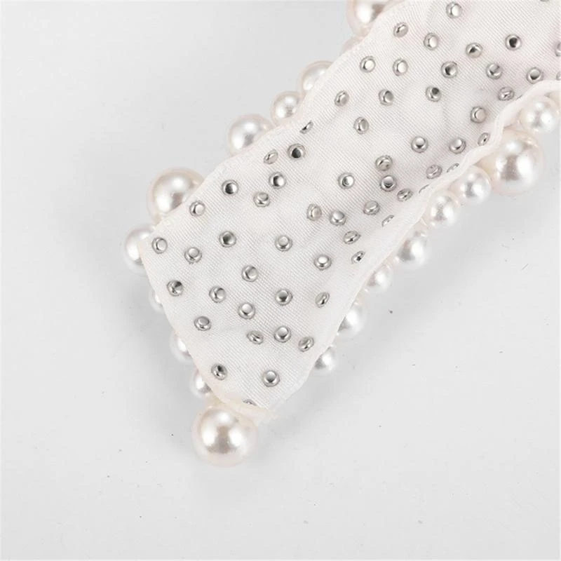 

Eye-catching Hairpin Barrette Elegant Pearls Birthday Headwear for Girls 15UB