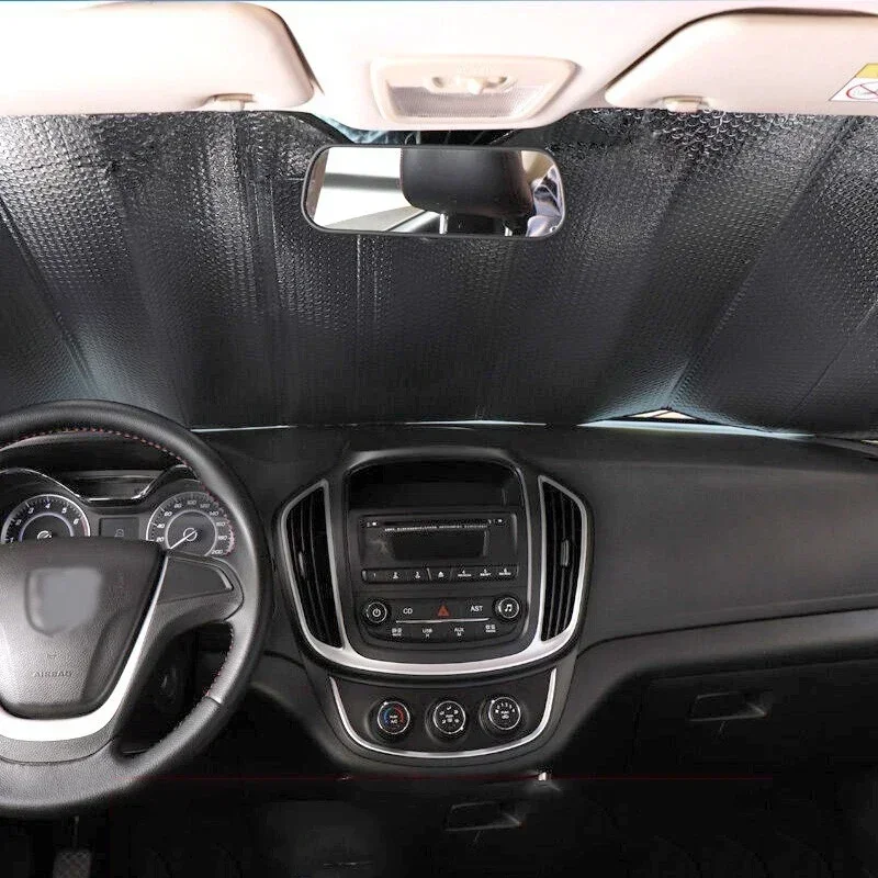 1Pc Car Sunshade Front Windscreen Thickened Aluminium Foil Heat Insulation Curtain Summer Sunscreen Sun Visor for Vehicle - view 4