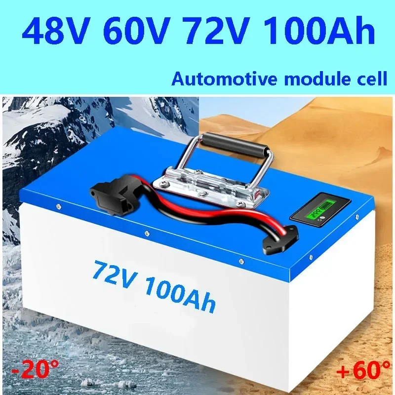 Powerful Lithium-ion Battery for Electric Vehicles, with A Super Large Capacity of 48V 60V 72V 100Ah A-level Battery + Charger