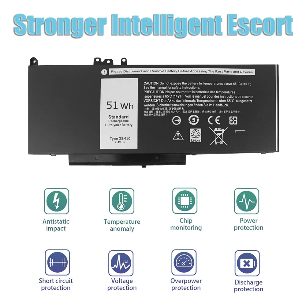 G5M10 Battery for Dell Latitude 14 15 E5450 E5550 E5250,15.6 inch,8V5GX R9XM9 1KY05 08V5GX VMKXM 5XFWC PF59Y 451-BBLN 451-BBLL
