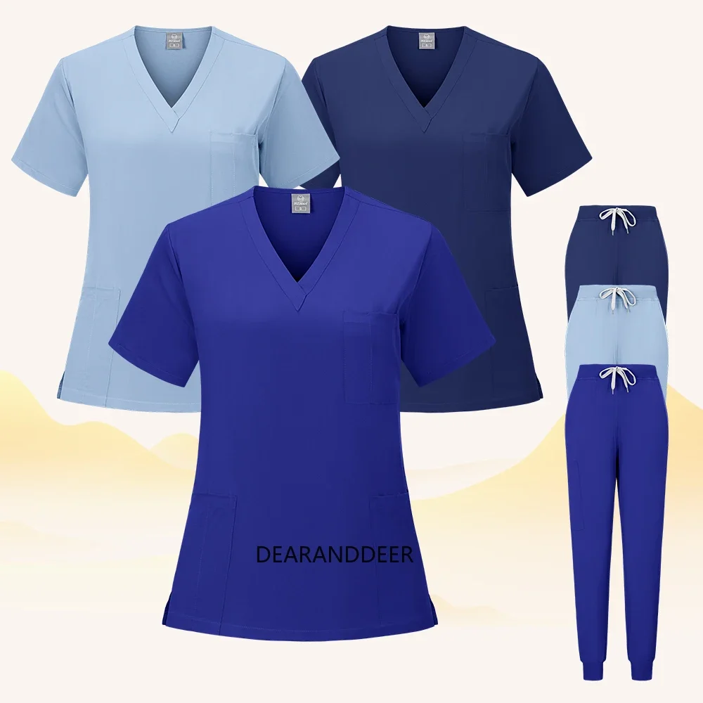 Klinische Arztuniform für Frauen, Jogginghose für Zahnkliniken, OP-Kittel, Tierklinikenset, Spa-Arbeitskleidung, Krankenschwesterzubehör