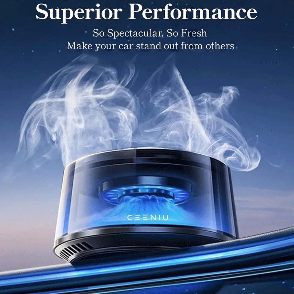 Car Air Freshener Electric Auto Aroma Diffuser Auto on/Off Essential Oil Diffuser Adjustable Intensity Aromatherapy Diffuser