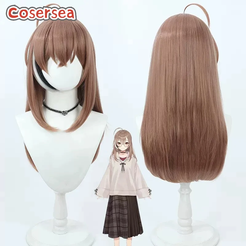 Cosersea Nanashi Mumei Cosplay Wigs Virtual YouTuber 65cm Long Blonde Mixed White Black Cos Wig Synthetic Hair Heat Resistant